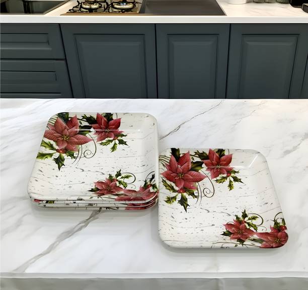 Inpro Melamine Square Small Snack Quarter Plates - Perfect Kitchen Utensils Collection Quarter Plate