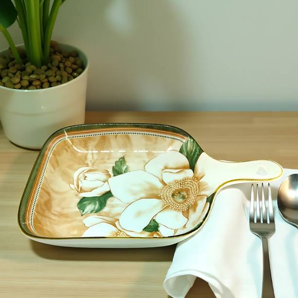 Lemon Tree Ceramic 8 Inch Square Deep Dish Platter with...