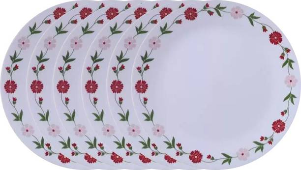 फीस्ट Melamine(06)Beautyfull 7 Inch Half Dinner Plate Set डिनर प्लेट