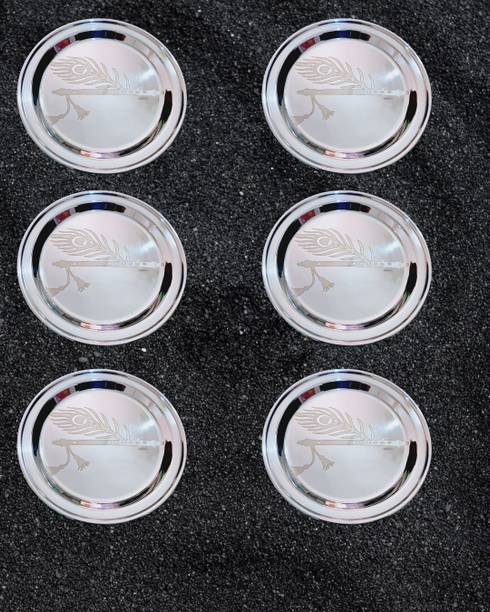 WEKTU Kanjak Special Gift/Stainless Steel Plate/return Gift/Kanjak Gift/Bansuri 6PC Quarter Plate
