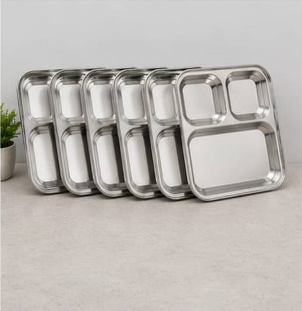 Nirvaanhub pav bhaji set of Sectioned Plate