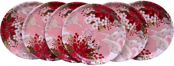CARNIVAL CLASSIC ROUND MODEL NO-607, 7 INCH HALF DINNER PLATE SET 6 PCS OF MELAMINE Half Plate