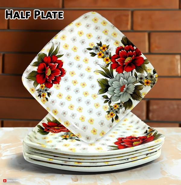 इनप्रो Melamine Square 8 Inch Small Half Plate (Size-8 Inch/20 CM)-Snacks Plates हाफ प्लेट