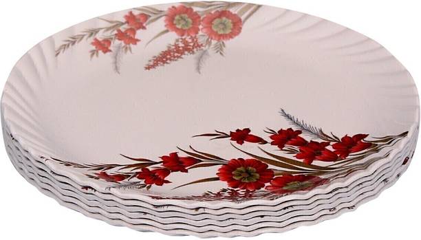 Feast SMART MODEL NO-(510) FULL (10 INCH) DINNER PLATE SET 6 PCS OF MELAMINE Dinner Plate