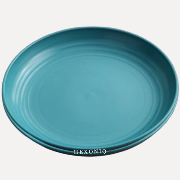 HEXONIQ 8" Wheat Straw Unbreakable Degradable Eco-Friendly Reusable Lightweight Plates Dinner Plate
