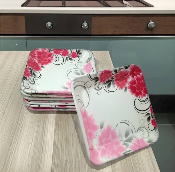 Inpro Melamine Square Small Snack Quarter Plates Perfect Utensils & Plates Collection Quarter Plate