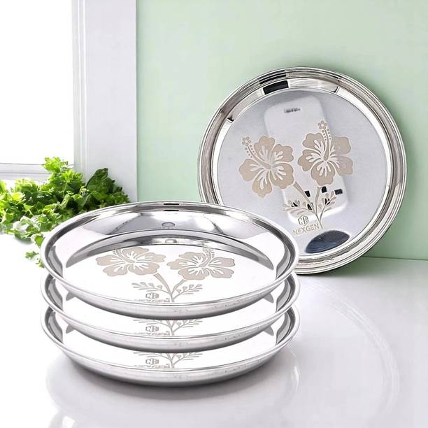 NEXGEN HOUSEWARE Stainless Steel Half Plate KB | 180g | 18cm Dia | Heavy Gauge | Mirror Finish Half Plate