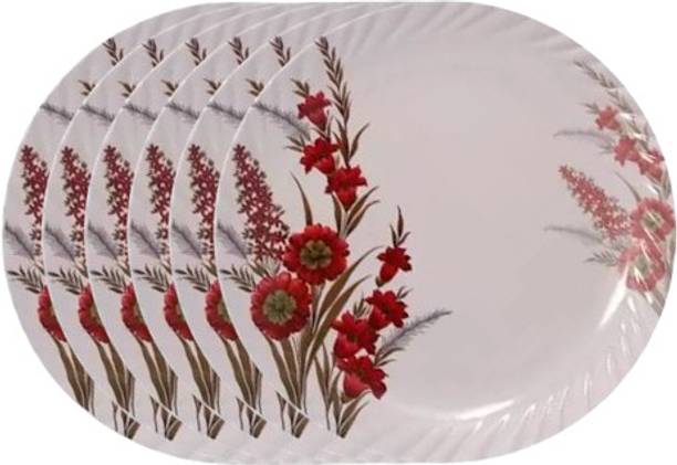 फीस्ट Melamine smart model(510) 7 inch beautyfull dinner plate set6 pcs हाफ प्लेट