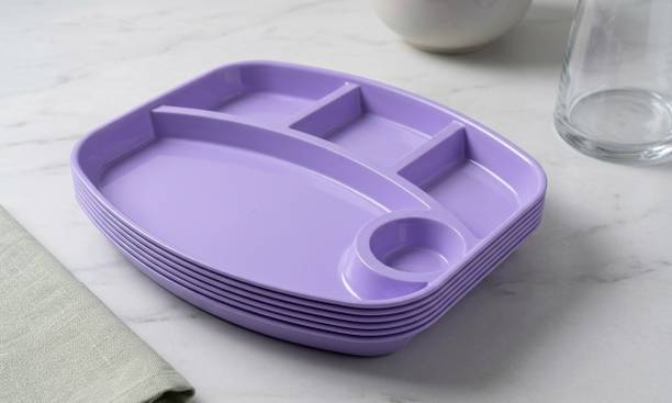 nestcart Lavender Compartment Plates Sectioned Plate