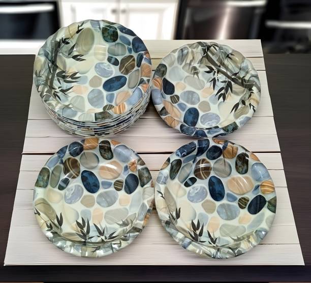 Inpro Melamine Small Round Plates - Perfect to Your Kitchen Utensils Set Quarter Plate