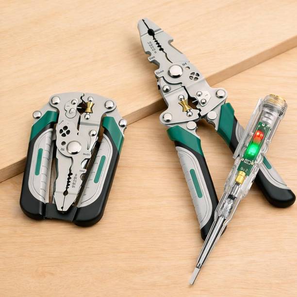 Mozabee Multifunctional Stainless Steel Wire Cutter Foldable Wire Stripper Diagonal Plier