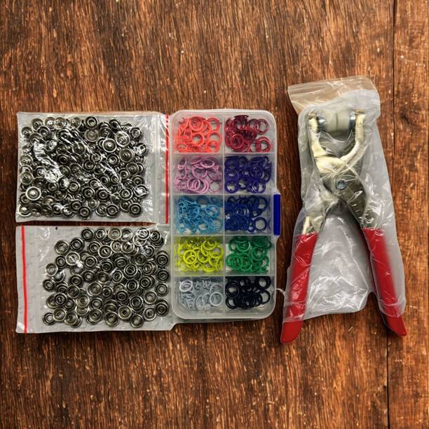ToYooZe 200pc Thickened Snap Fasteners Kit, Snap Button Fastner, Snap Fastener Plier Combination Snap Ring Plier