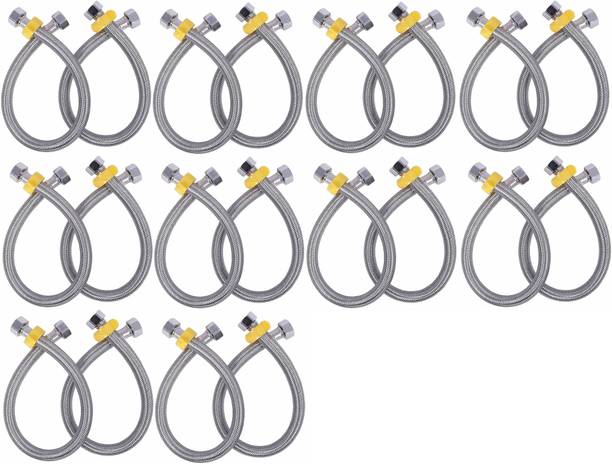 fastgear SS Connection Pipe 24inch Premium Quality for Geyser,Wash basin,Bathroom (20pcs) 15 mm Plumbing Pipe