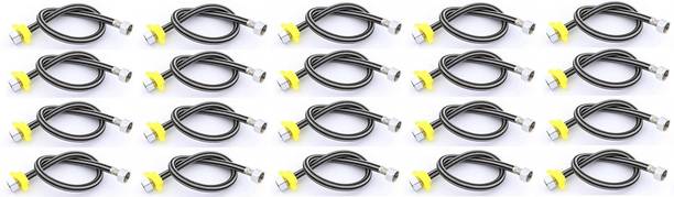 fastgear Steel Black Wire Connection Pipe 24inch for Geyser/Wash basin/Bathroom(20pcs) 15 mm Plumbing Pipe