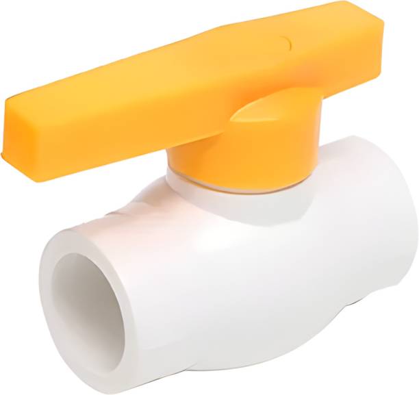MBTECH MB TECH 1" UPVC Ball Valve Water Pipe Shut-off Valve Socket with Yellow Handle 25 mm Plumbing Pipe