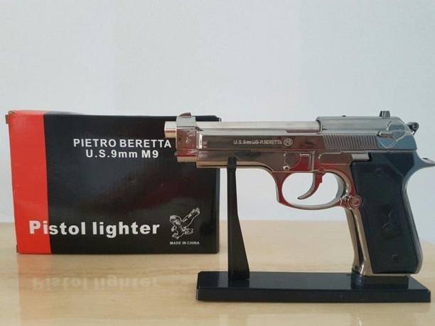 Ala Flame Revolver Pistol Gun Lighter With Stand Metal Body Lighter | Jet Flame Lighter | Pocket Lighter