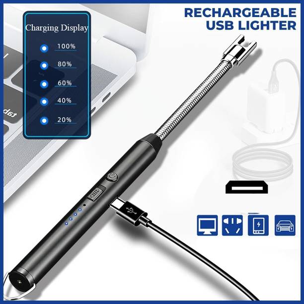 Bluejack ( Pack of 5 ) Rechargeable Electric Kitchen Lighter for Gas Candle_Stove Steel Electronic Gas Lighter
