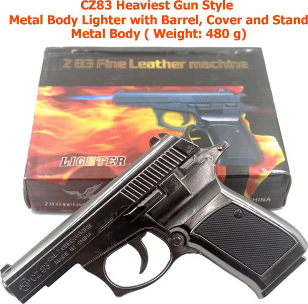 Crokroz Heavy Metal Z83 Pistol Gun Lighter With Windproof Jet Flame Pocket Lighter