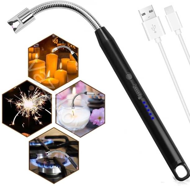 Hiwaga USB Rechargeable Lighter for Candle Gas Stove 360 Degree Flexible Rechargeable Kitchen for Candle Stove lighter Cigarette Lighter