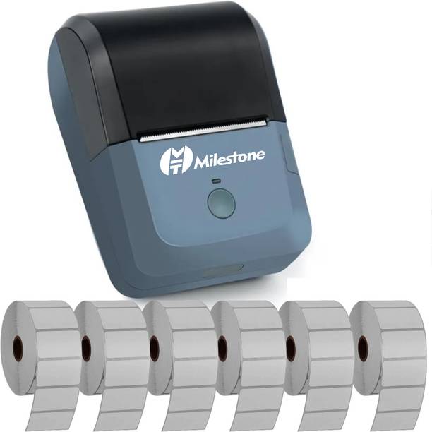 Milestone Y50 Thermal Label Printer For Mobile, Desktop With 6 Pcs 50×25 mm Label Roll Thermal Receipt Printer