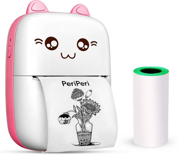 PeriPeri C6 Mini Bluetooth Thermal Printer Inkfree Portable Pocket Printer (Pink) Thermal Printer