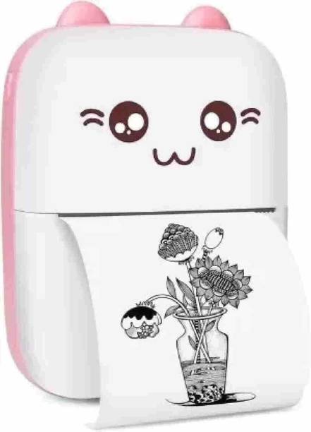 EVAAENTERPRISES mini pink wireless Bluetooth thermal receipt printer pocket printer