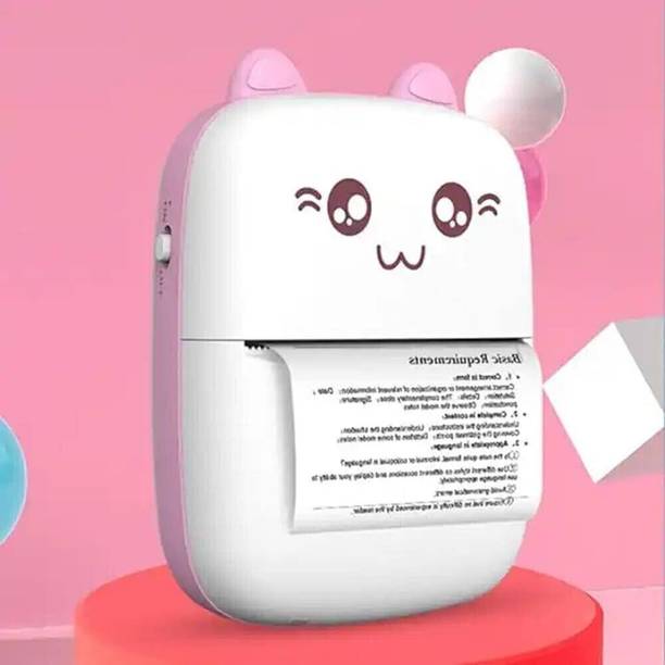 EVAAENTERPRISES Cute Pink Bluetooth Thermal Mini Printer Pocket Printer