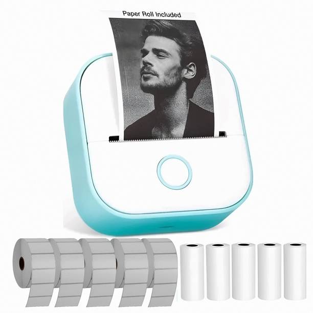 Phomemo T02 58mm 2Inch Receipt + Label Thermal Bluetooth Printer 5 + 5 Pcs Roll