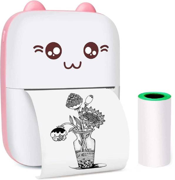 FUTUREZ KEY Portable Mini printer, inkless printer pack of 1 with one roll inkless printer