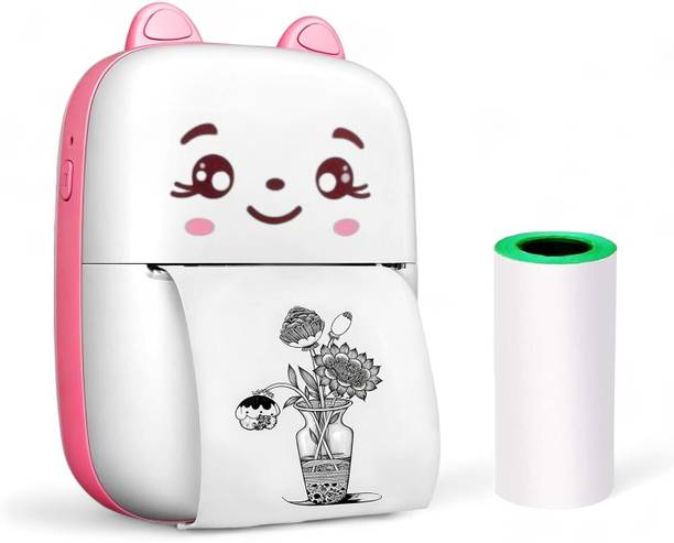SARASI Mini Bluetooth Thermal Printer For Kids, Reachargeable Portable Label Printer, Inkfree Mobile, Printer for Android & iOS