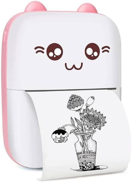 SINE MART Mini Bluetooth Portable Label Printer with Print Paper Photo, Portable