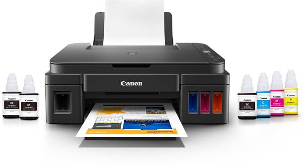 Canon PIXMA MegaTank G2012 (Print,Scan,Copy)(Clr Pg Cost:0.32 Rs|Blk Pg Cost:0.09 Rs) Multi-function Color Ink Tank Printer