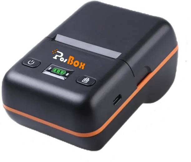 PosBox 2 Inch Bluetooth Label + Receipt 2 in 1 Thermal Printer with 2600mah Double Cell Rechargeable Battery for Mobile and PC