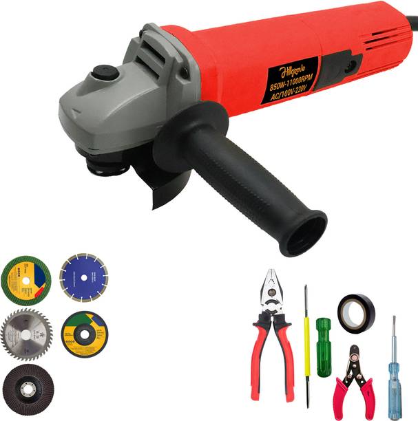 Hillgrove HGCM914M6 4"inch Angle Grinder Machine with 5Pcs Hand Tool Kit and 5Pcs Wheels HGCM914M6 4"inch Angle Grinder Machine with 5Pcs Hand Tool Kit and 5Pcs Wheels Metal Polisher