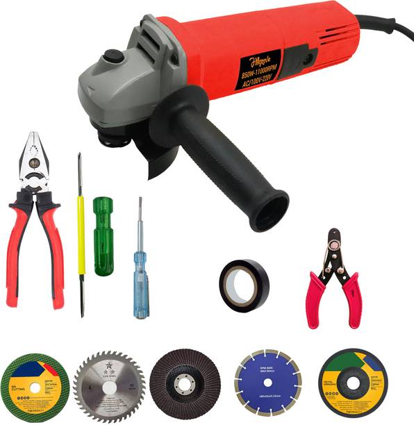 Hillgrove HGCM914M4 4"inch Angle Grinder Machine with 5Pcs Hand Tool Kit and 5Pcs Wheels HGCM914M4 4"inch Angle Grinder Machine with 5Pcs Hand Tool Kit and 5Pcs Wheels Metal Polisher