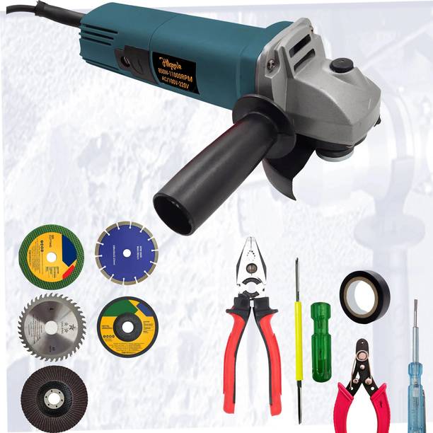 Hillgrove HGCM936M4 4"inch Grinder Machine with 5 Wheels and 5 Pcs Hand Tool Kit 100% Copper Winding HGCM936M4 Grinder Machine Metal Polisher