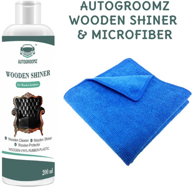AUTOGROOMZ Wooden Protectant and Shiner Wooden Shiner Spray with Micro fiber cloth Vehicle Interior Cleaner