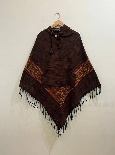 SR Collection Pure Cotton, Pure Wool Poncho