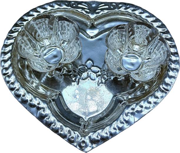 Varalakshmi Haldi & Kumkum Holder Made of German Silver For Pooja Silver Plated