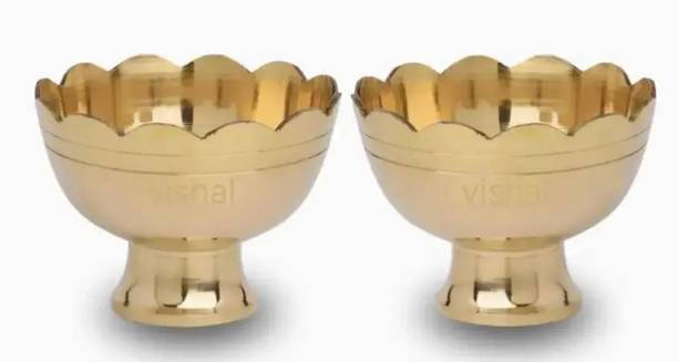 Vishal Murti Puja Bhandar Brass Katori Bowl |Prasad Bowl|Decorative Bowl|Chandhan Kumkum Brass