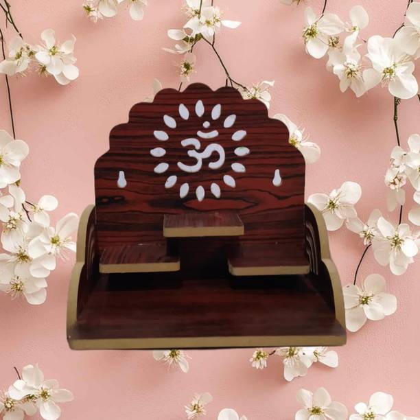 arthub folding 8 mm MDF Pooja Singhasan Engineered Wood Home Temple