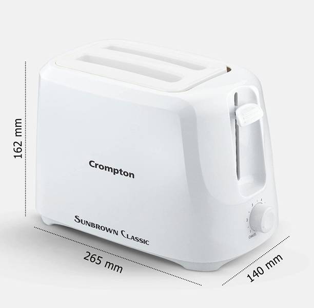 Crompton SunBrown Classic Pop-up Toaster 700 W Pop Up Toaster (White) 700 W Pop Up Toaster