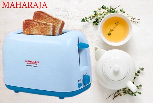 MAHARAJA by MAHARAJA Whiteline Primo Pop Up 750-Watt Pop Up Toaster (Red and White) 750 W Pop Up Toaster