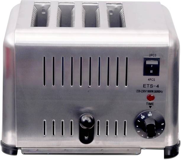 MVFP Bread Toaster 4 Slice Auto Pop Up, High Grade Stainless Steel 2 W Pop Up Toaster