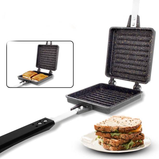 RECTITUDE Non Electric Toast Sandwich Maker Compatible with Jumbo Grill Gas 2 W Pop Up Toaster