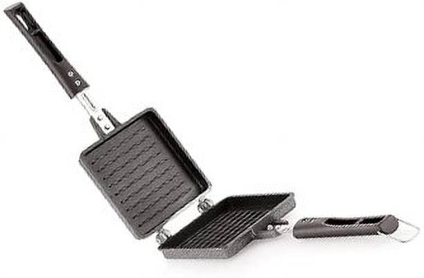 GLARIXA Good Sandwich Maker Griller Long Handles, Gas Stove Toaster 2 W Pop Up Toaster
