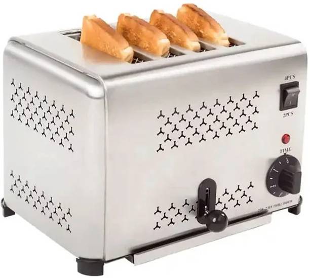 Hospitality Stainless Steel Electric Bread Pop up Toaster 1800-W Commercial 4 Slice Toaster, 1800 W Pop Up Toaster