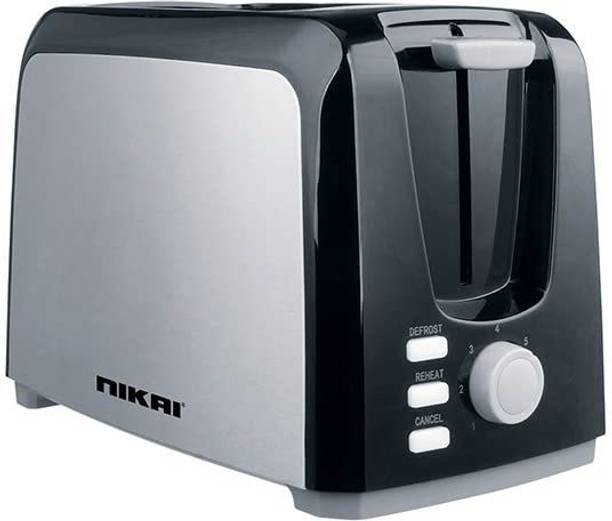 NIKAI 2 Slice Toaster 750W- NBT555S1 750 W Pop Up Toaster