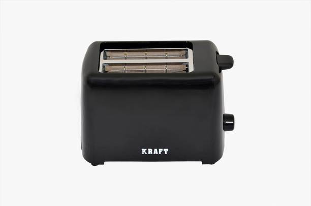 Kraft Italy by KRAFT Pop Up Toaster For Kitchen Toasts Breakfast Pop-Up Function Black Compact Design 750 W Pop Up Toaster