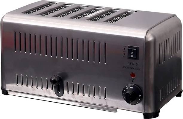 MVFP 6 Slices Bread Toaster Auto Pop Up, High Grade Stainless Steel pop-up Commercial 2500 W Pop Up Toaster